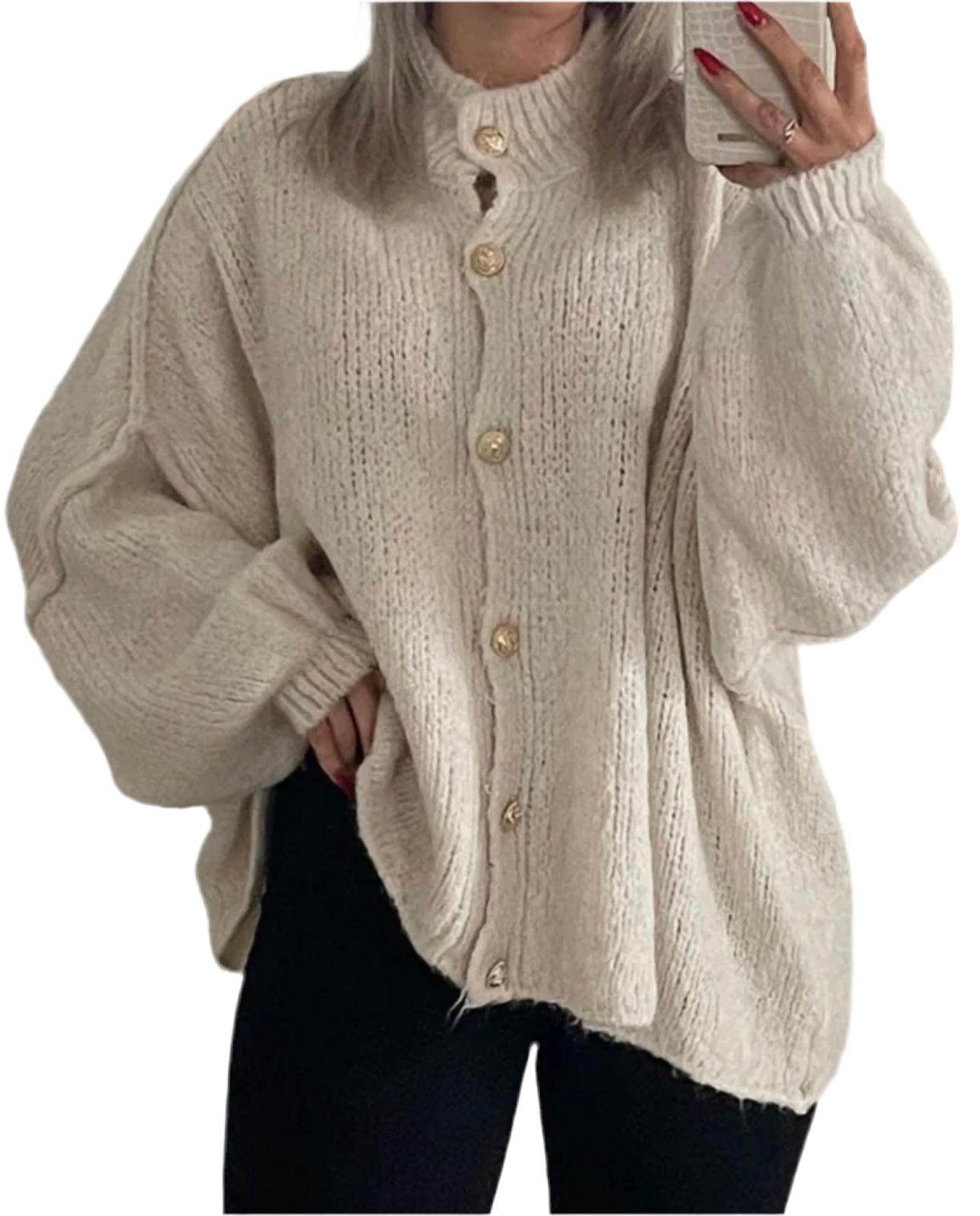 Oversize Strickjacke